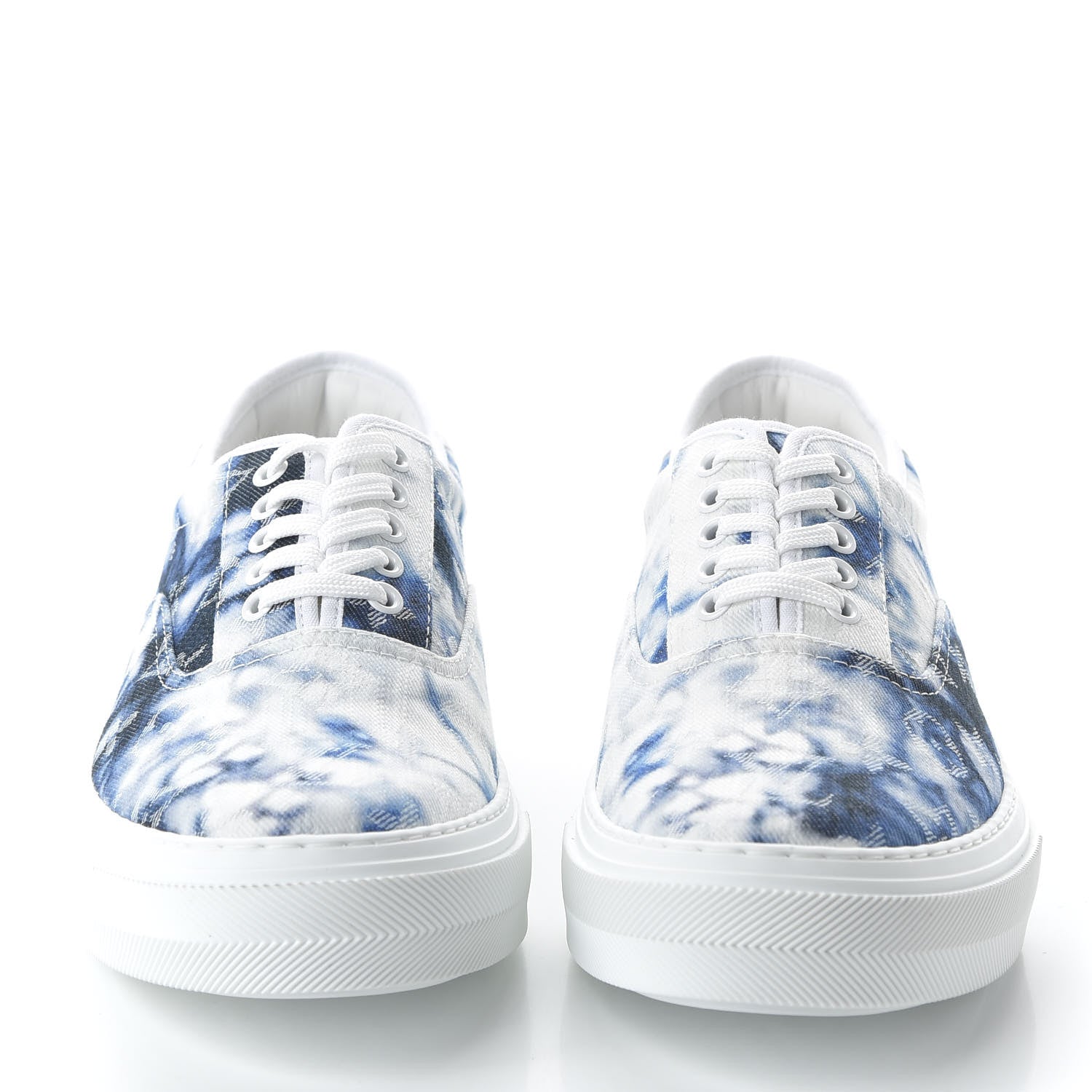 Louis Vuitton Denim Monogram Mens Trocadero Tie Dye Sneakers 7 Marine 2 of 8