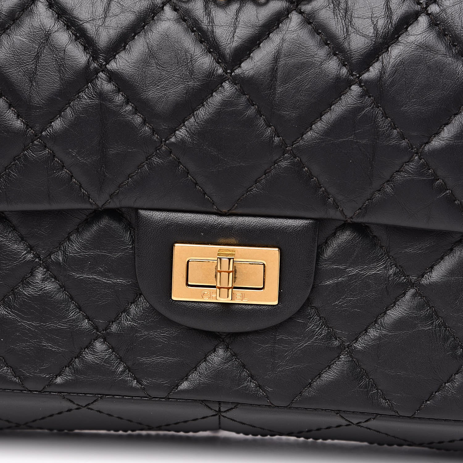 Chanel Aged Calfskin Quilted 2.55 Reissue 226 Flap Black 8 of 11