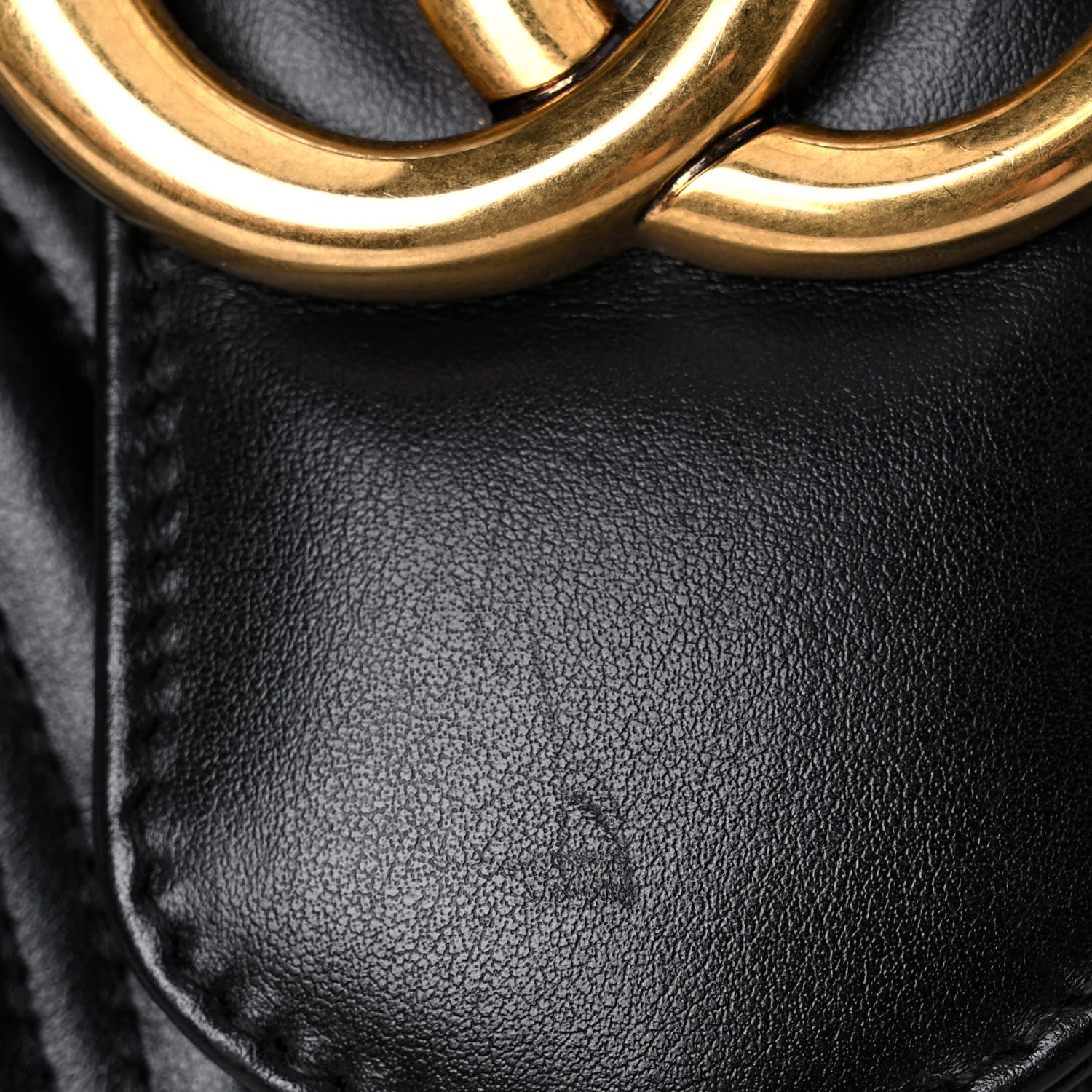 Gucci Calfskin Matelasse Medium GG Marmont Shoulder Bag Black 20 of 21