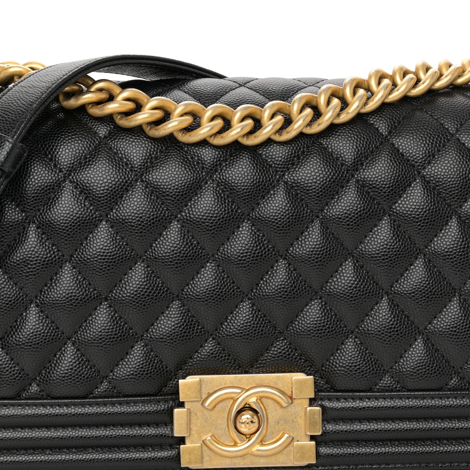 Chanel Caviar Quilted Medium Boy Flap Black 8 of 10
