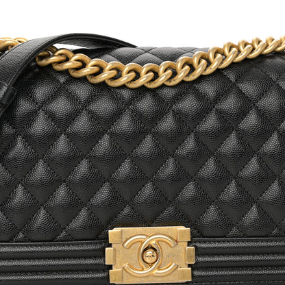 Chanel Caviar Quilted Medium Boy Flap Black 8 of 10