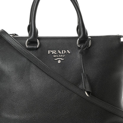 Prada Vitello Daino Tote Black 8 of 11