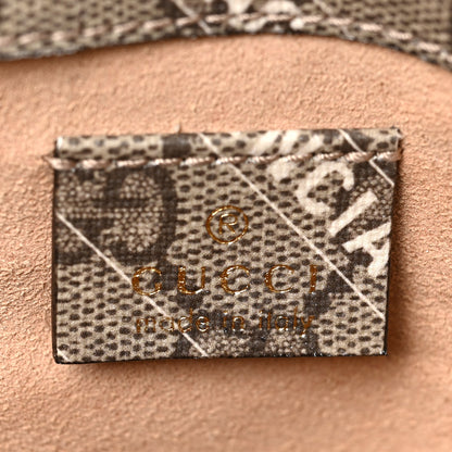 Gucci X BALENCIAGA GG Supreme Monogram Web Logo Print Mini Horsebit 1955 Shoulder Bag Beige Ebony 6 of 9