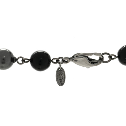 Chanel Ruthenium Beaded CC Long Necklace Black 4 of 4