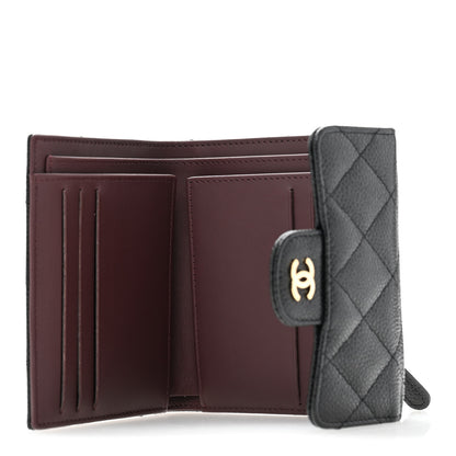 Chanel Caviar Quilted Compact Flap Wallet Black 5 of 9