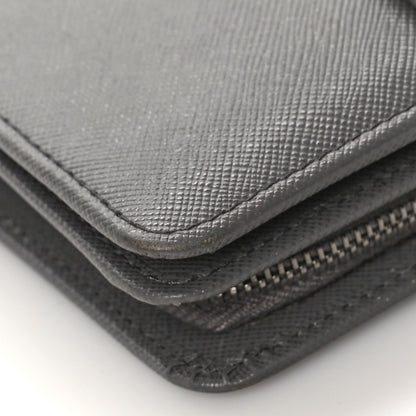Prada Saffiano Metal Compact Wallet Marmo 11 of 11