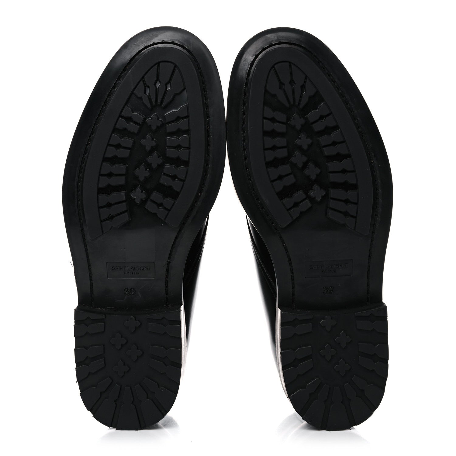 Saint Laurent Calfskin Womens Army Combat Boots 39 Black 5 of 9