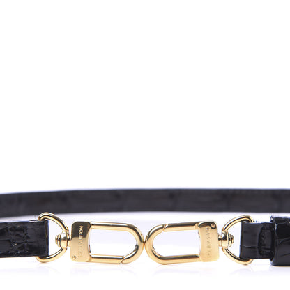 Louis Vuitton Alligator 20mm Adjustable Shoulder Strap Black 3 of 3