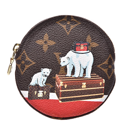 Louis Vuitton Monogram 2017 Christmas Animation Round Coin Purse 1 of 7
