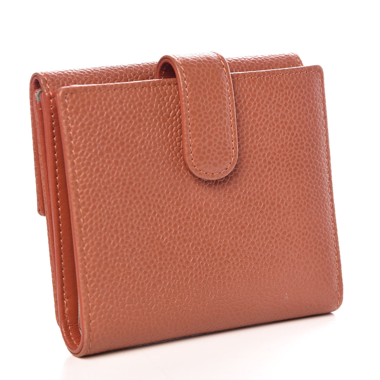 Caviar Timeless CC Compact Flap Wallet Light Red