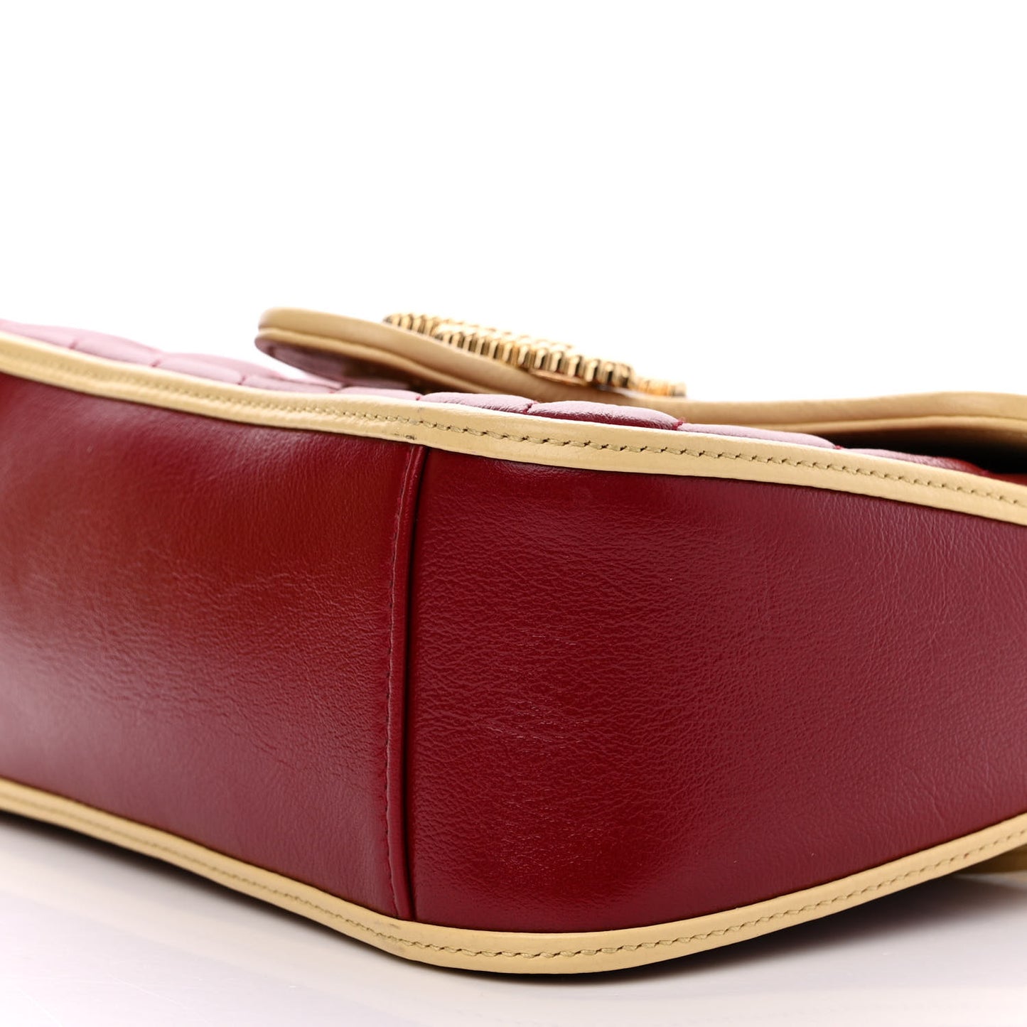 Azalea Calfskin Matelasse Diagonal Mini Torchon GG Marmont Top Handle Shoulder Bag Blue Agata New Cherry Red Butter