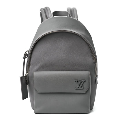 Louis Vuitton Grained Calfskin Aerogram Takeoff Backpack Grey 1 of 13