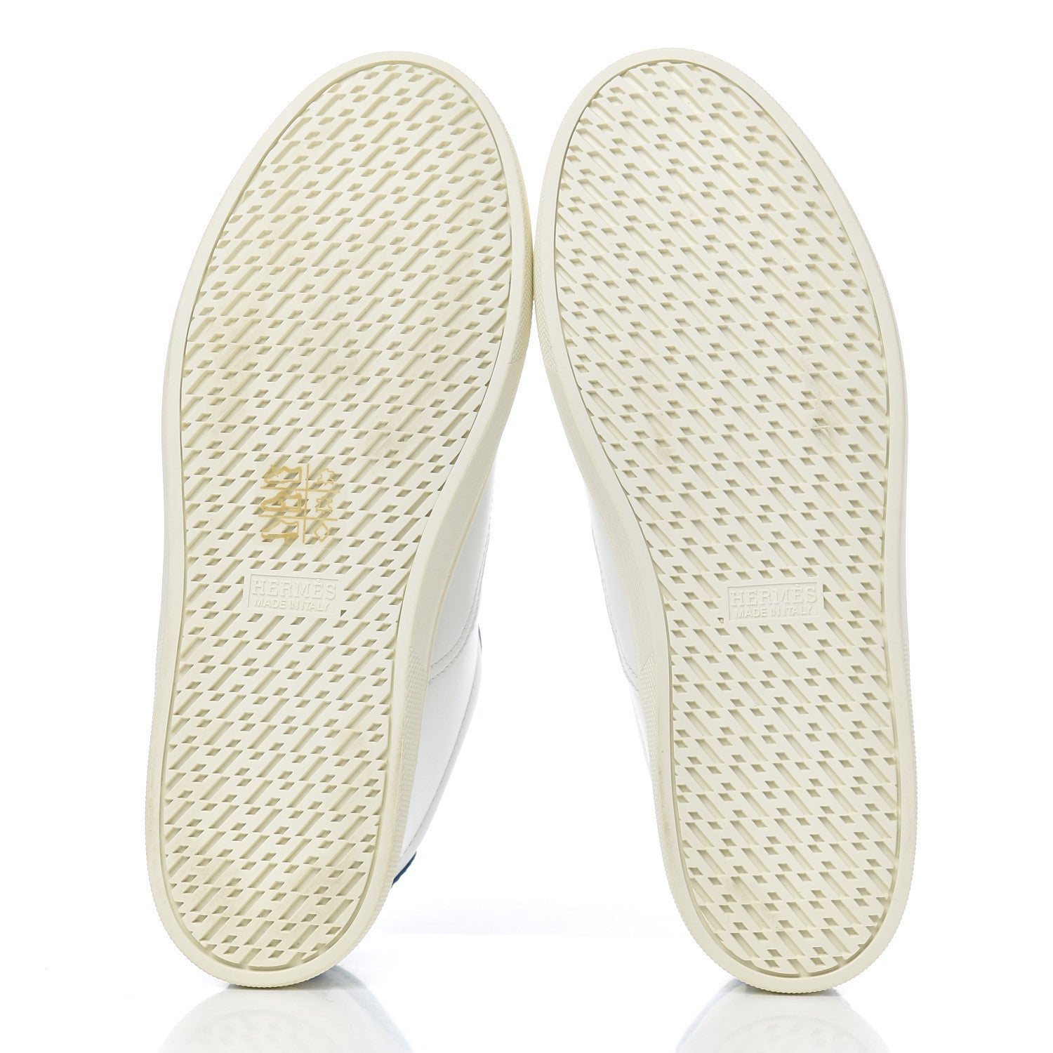 Hermes Calfskin Printed Quicker Sneakers 35.5 White 5 of 12
