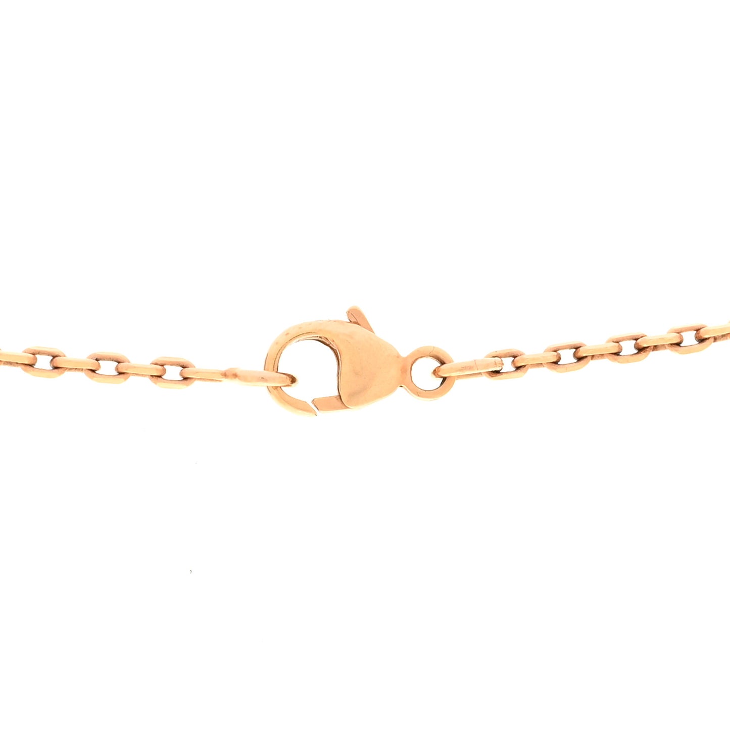 Lacquered Rose Gold Mini Pop H Pendant Necklace Black
