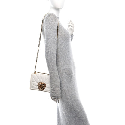 Dolce & Gabbana Calfskin Medium Devotion Crossbody Bag White 2 of 12