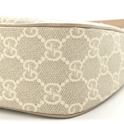 Gucci GG Supreme Monogram Textured Dollar Calfskin Small Ophidia Hobo Beige Mystic White Oatmeal 19 of 21