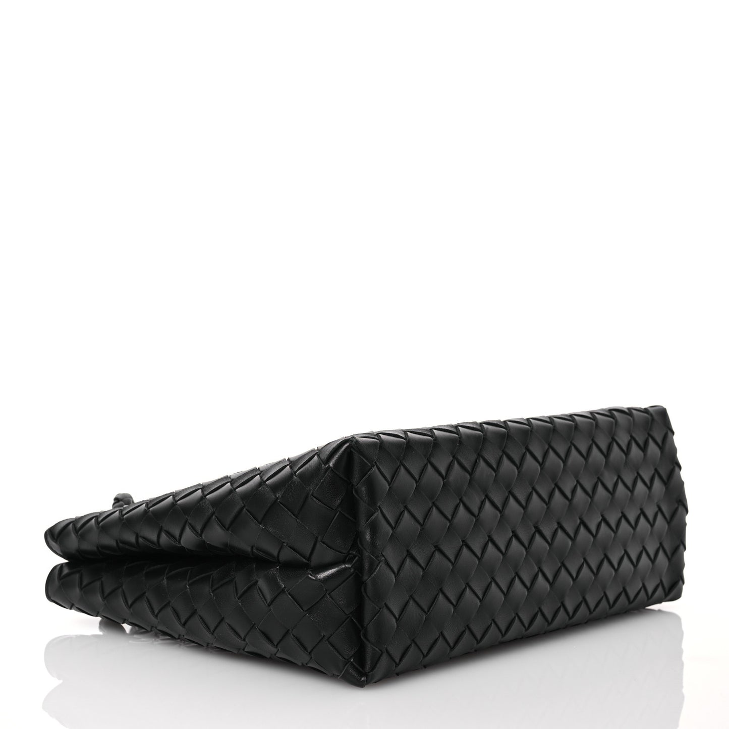 Nappa Intrecciato Medium Andiamo Shoulder Bag Black