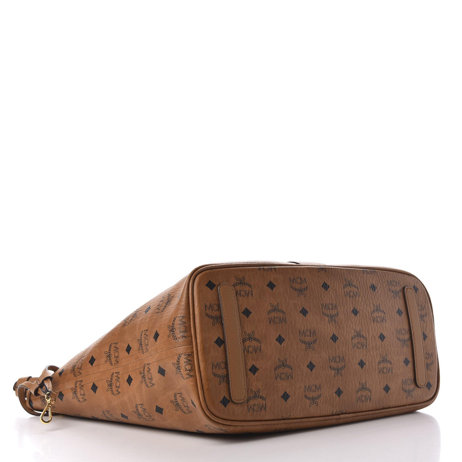 MCM Visetos Medium Liz Reversible Shopper Tote Cognac 4 of 16