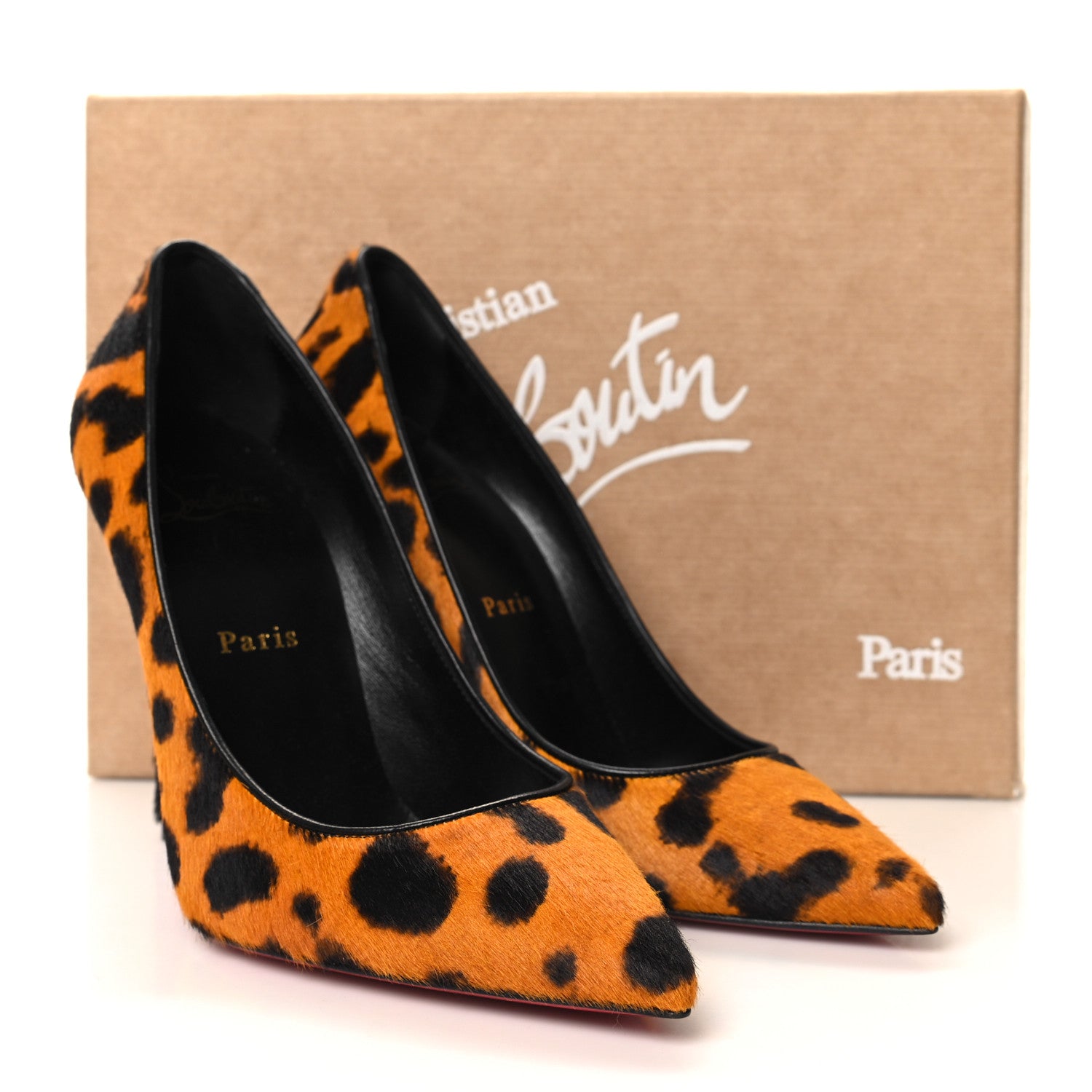 Christian Louboutin Calf Hair Leopard Kate 100 Pumps 38 Spicy 8 of 8