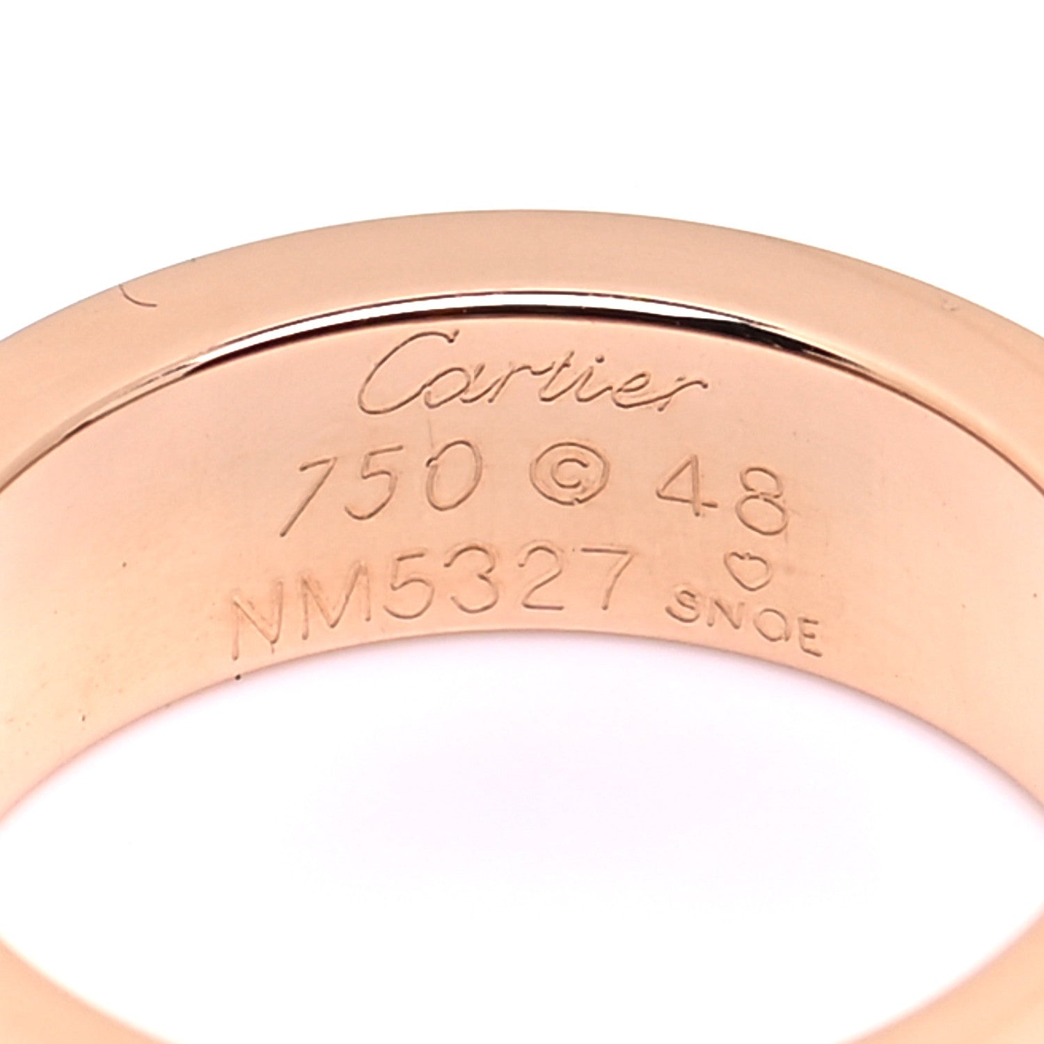 Cartier 18K Pink Gold Pink Sapphire 5.5mm LOVE Ring 48 4.5 4 of 5