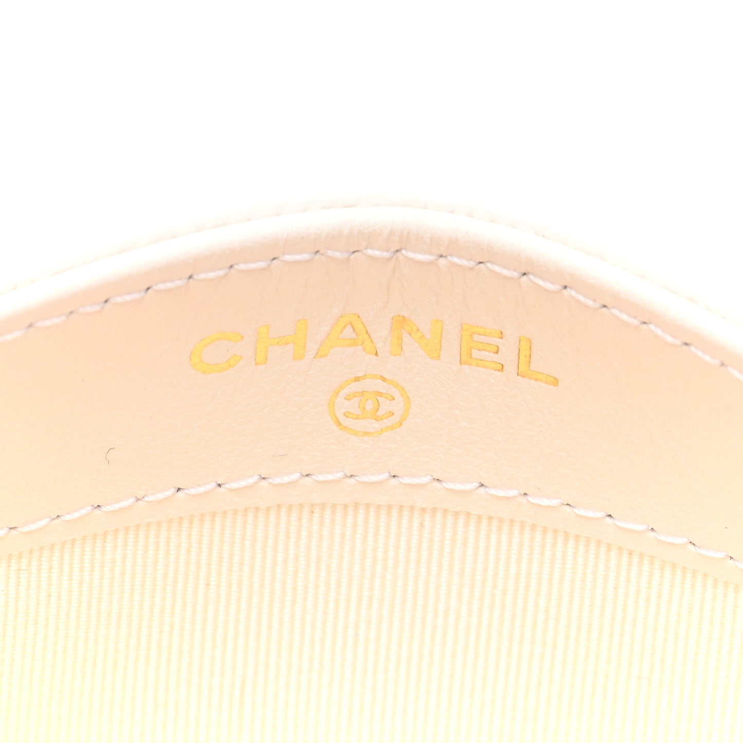 Caviar Quilted Card Holder White