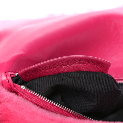 Fendi Shearling Shiny Nappa Baguette Rosa Fluo 7 of 10