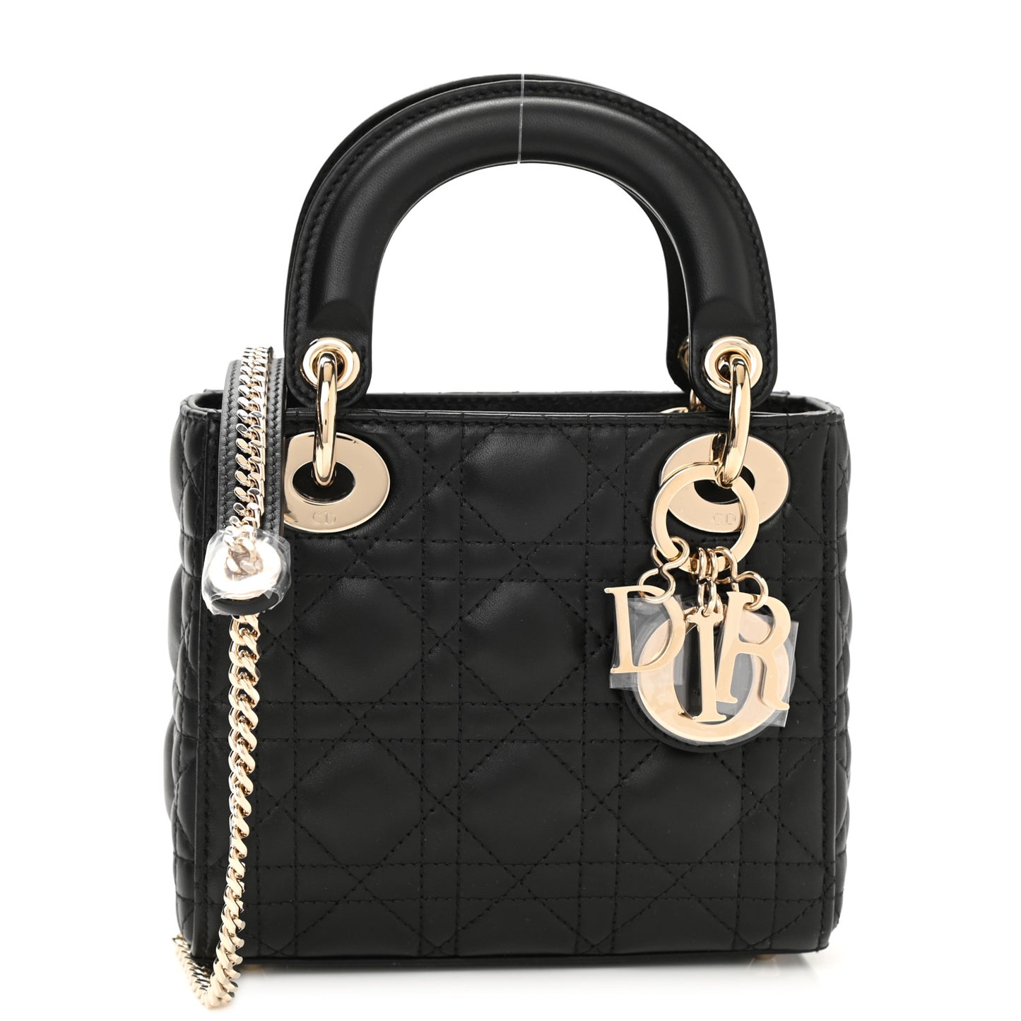 Lambskin Cannage Mini Lady Dior Black