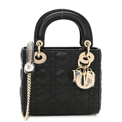 Christian Dior Lambskin Cannage Mini Lady Dior Black 1 of 8