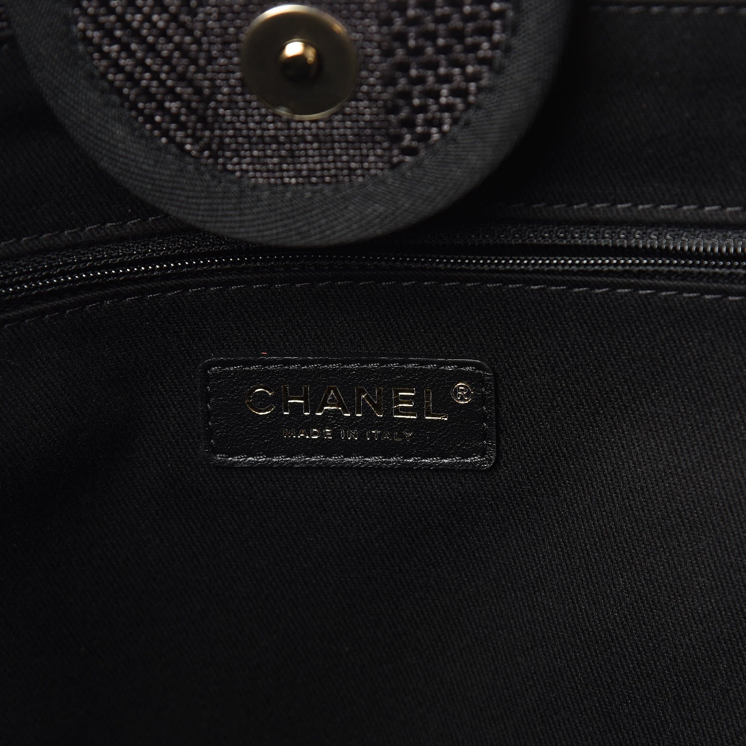 Chanel Straw Raffia Calfskin Striped Large Deauville Tote Black 6 of 10