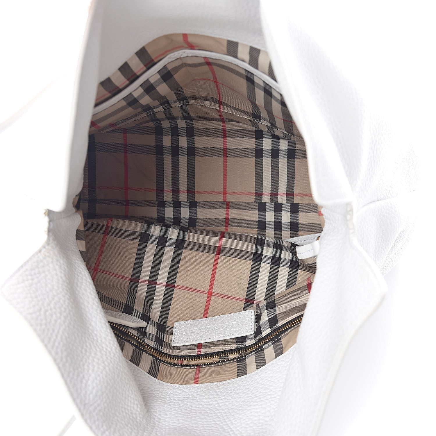 Burberry London Grainy Calfskin Medium Baynard Tote White 5 of 9