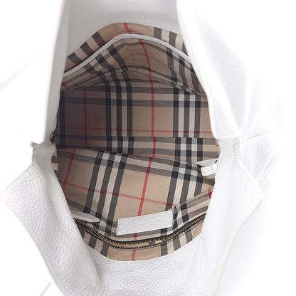 Burberry London Grainy Calfskin Medium Baynard Tote White 5 of 9
