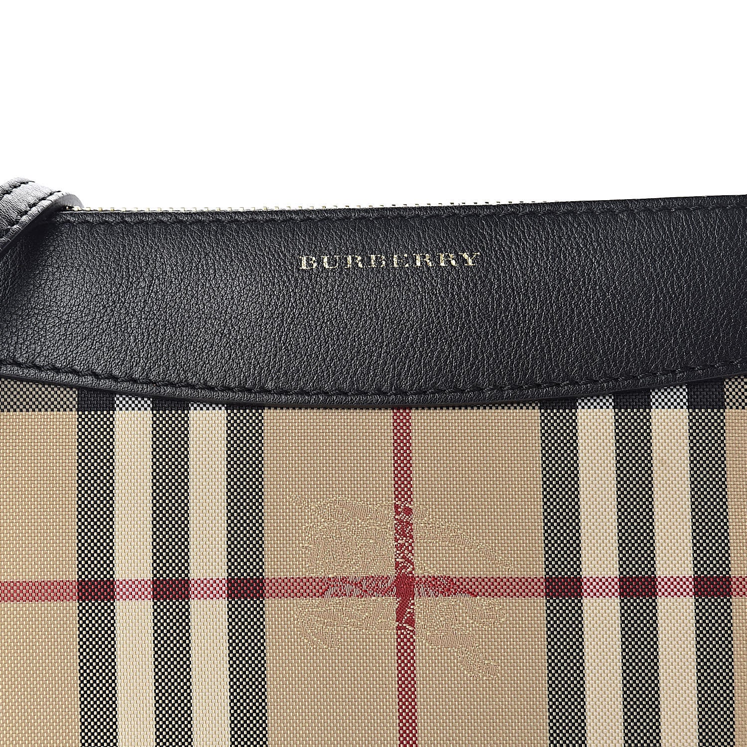 Burberry Horseferry Check Peyton Crossbody Clutch Bag Black 8 of 10