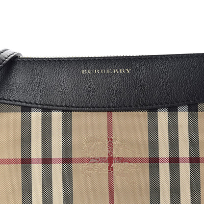 Burberry Horseferry Check Peyton Crossbody Clutch Bag Black 8 of 10