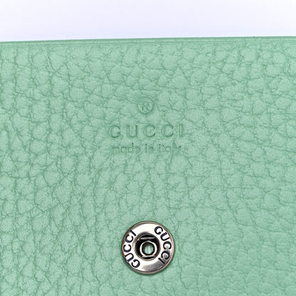 Gucci Dollar Calfskin Enamel Monochrome GG Marmont Top Handle Card Case Wallet Pepperlight Mint 7 of 12