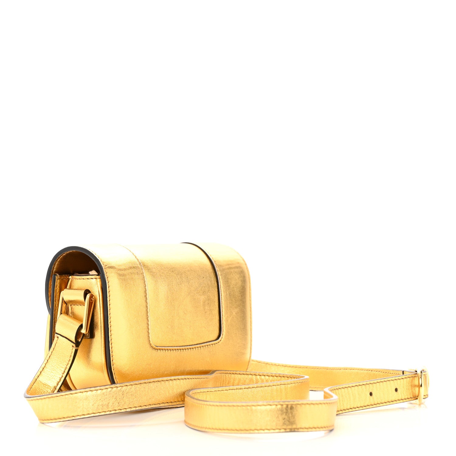 Valentino Garavani Metallic Nappa Small Supervee Crossbody Bag Gold 3 of 16