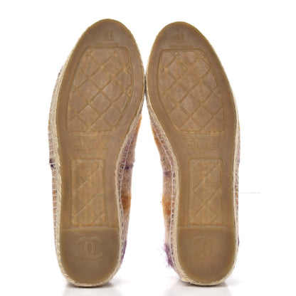Chanel Tweed CC Espadrilles 41 Pink Multicolor 5 of 11