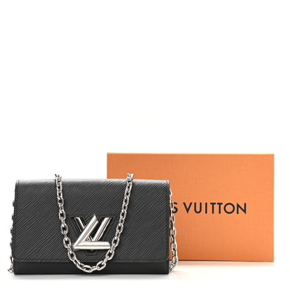 Louis Vuitton Epi Twist Chain Wallet Black 10 of 10