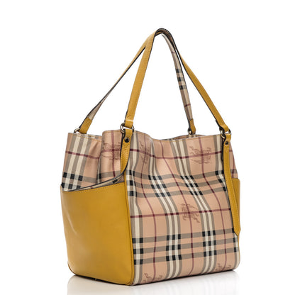 Burberry Haymarket Check Small Canterbury Tote Gold Freesia 10 of 14