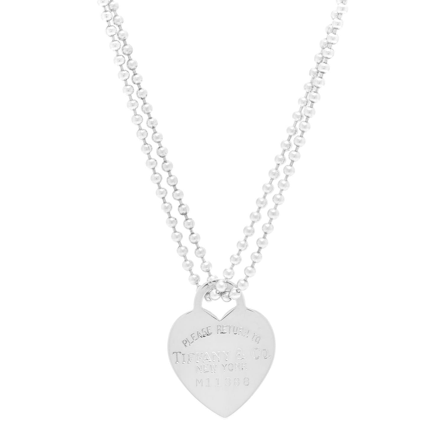 Sterling Silver Long Return to Tiffany Heart Pendant Necklace