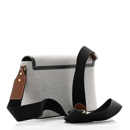 Burberry Canvas Horseferry Print Note Crossbody Bag Grey Black 3 of 12