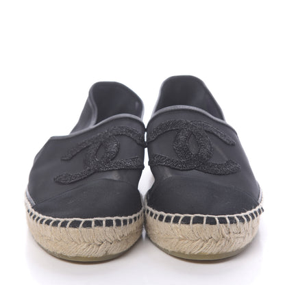Chanel Mesh Grosgrain CC Espadrilles 40 Black 2 of 8