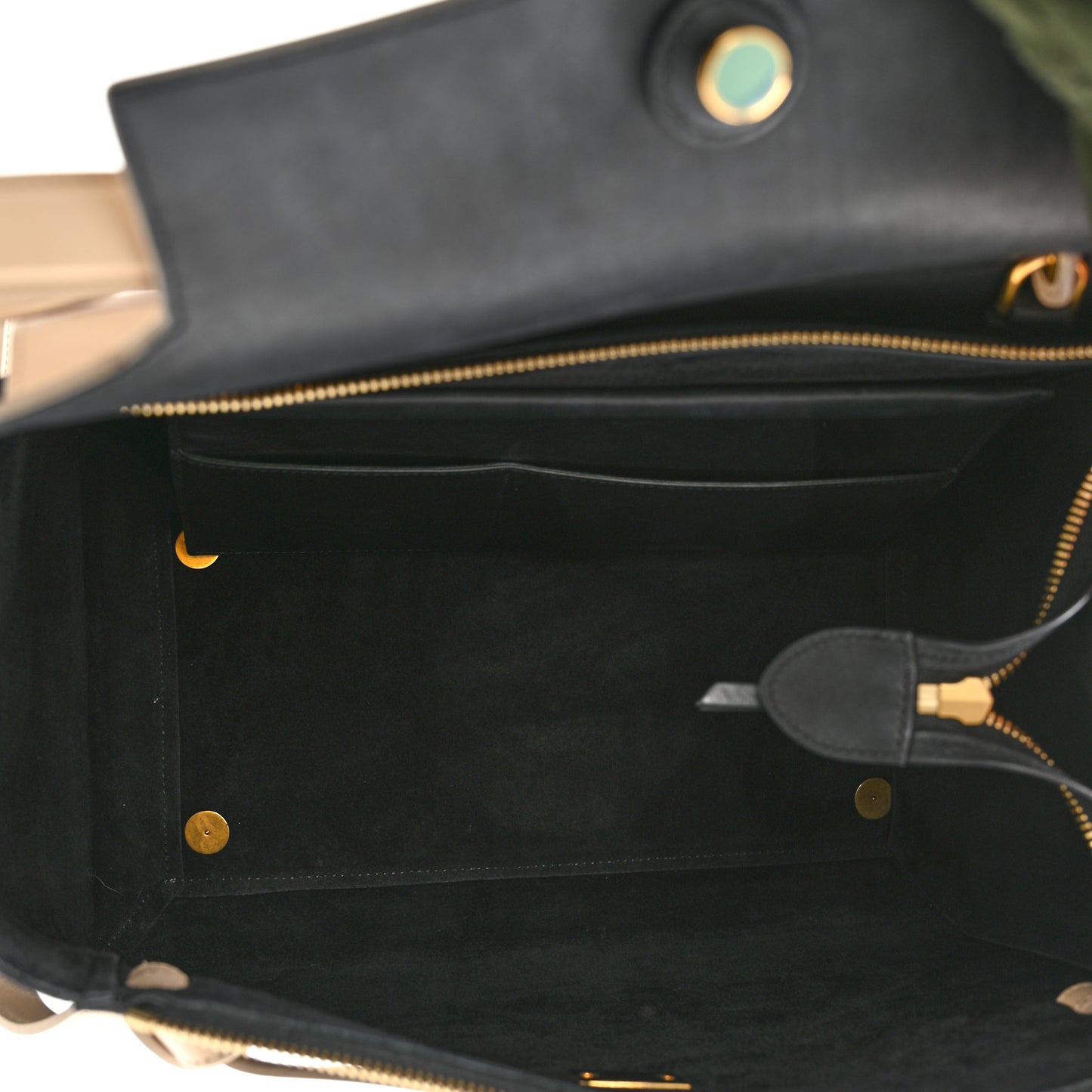 Smooth Calfskin Small Bi-Color Belt Bag Black Cream