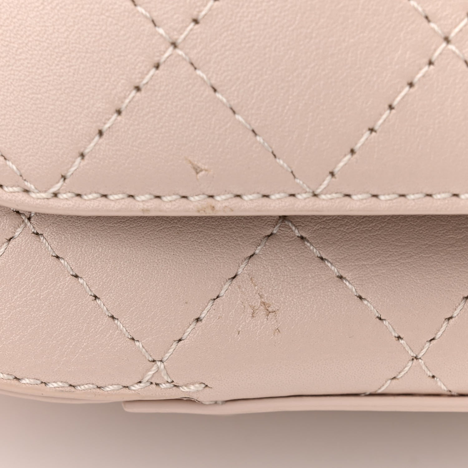 Chanel Calfskin Stitched Medium Covered CC Flap Bag Light Pink 11 of 12