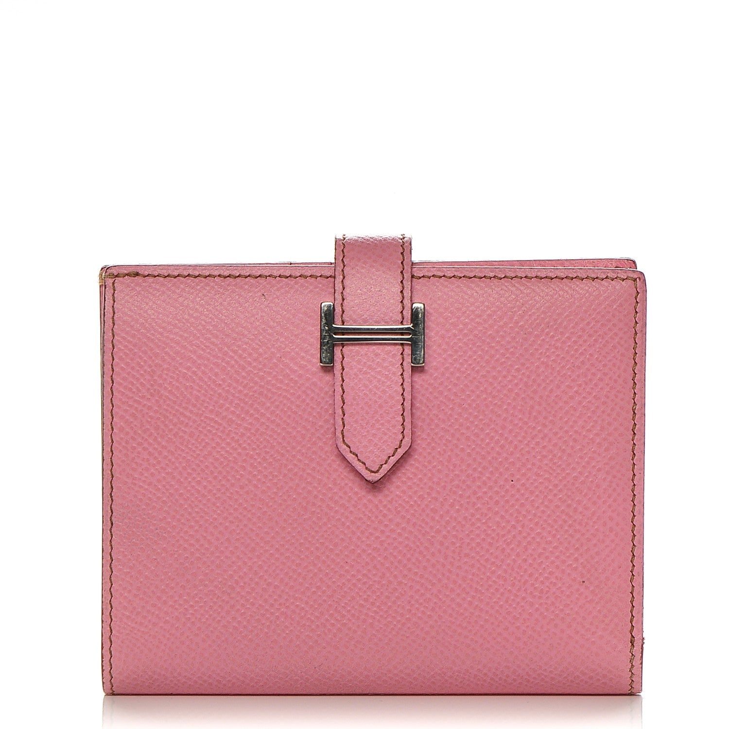 Hermes Epsom Bearn Compact Wallet Pink 1 of 10