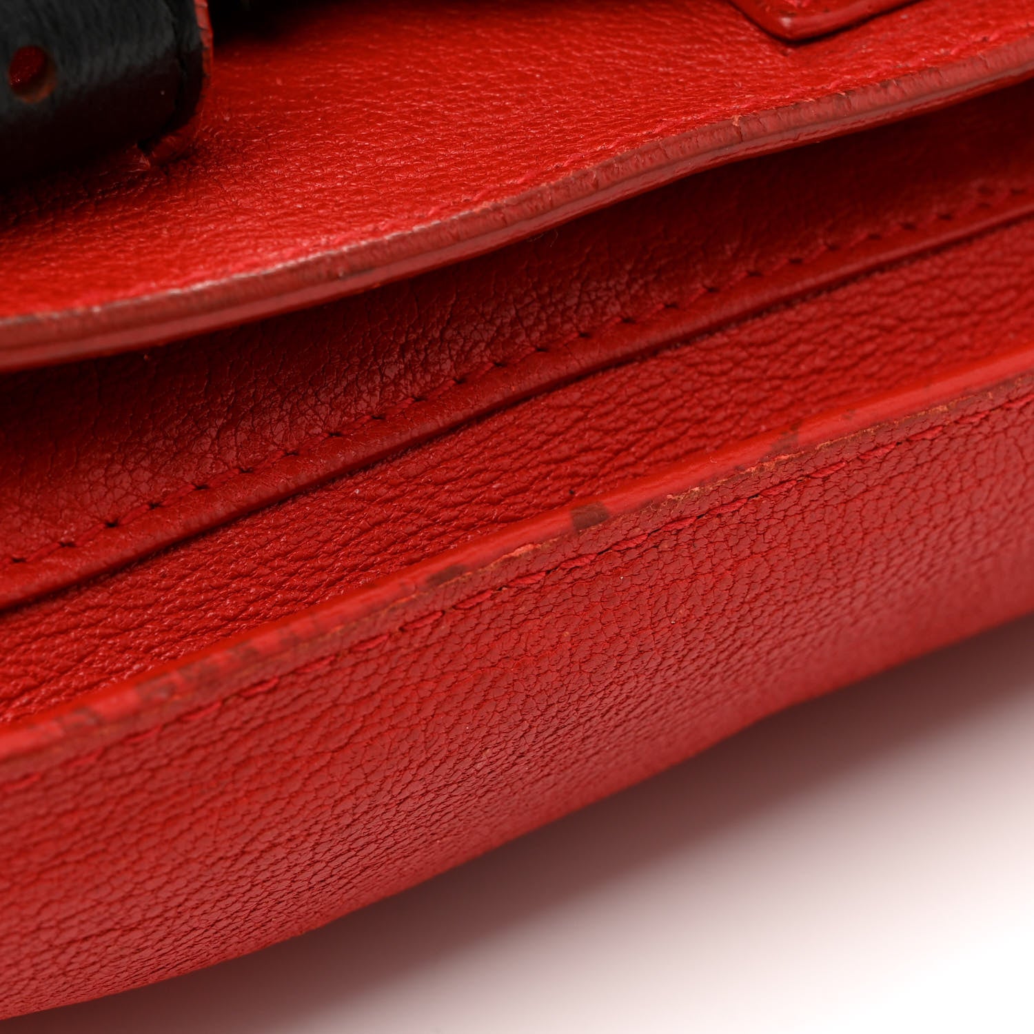 Proenza Schouler Lambskin Tiny Fringe Lux PS1 Satchel Red 19 of 23