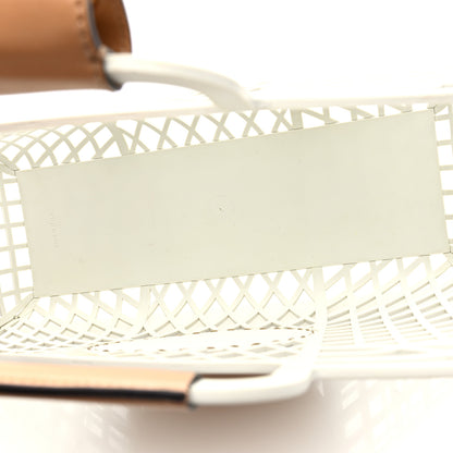 Fendi Recycled Plastic Vitello Liberty Matte Medium Fendi Basket White Ice Miele Scuro 5 of 10