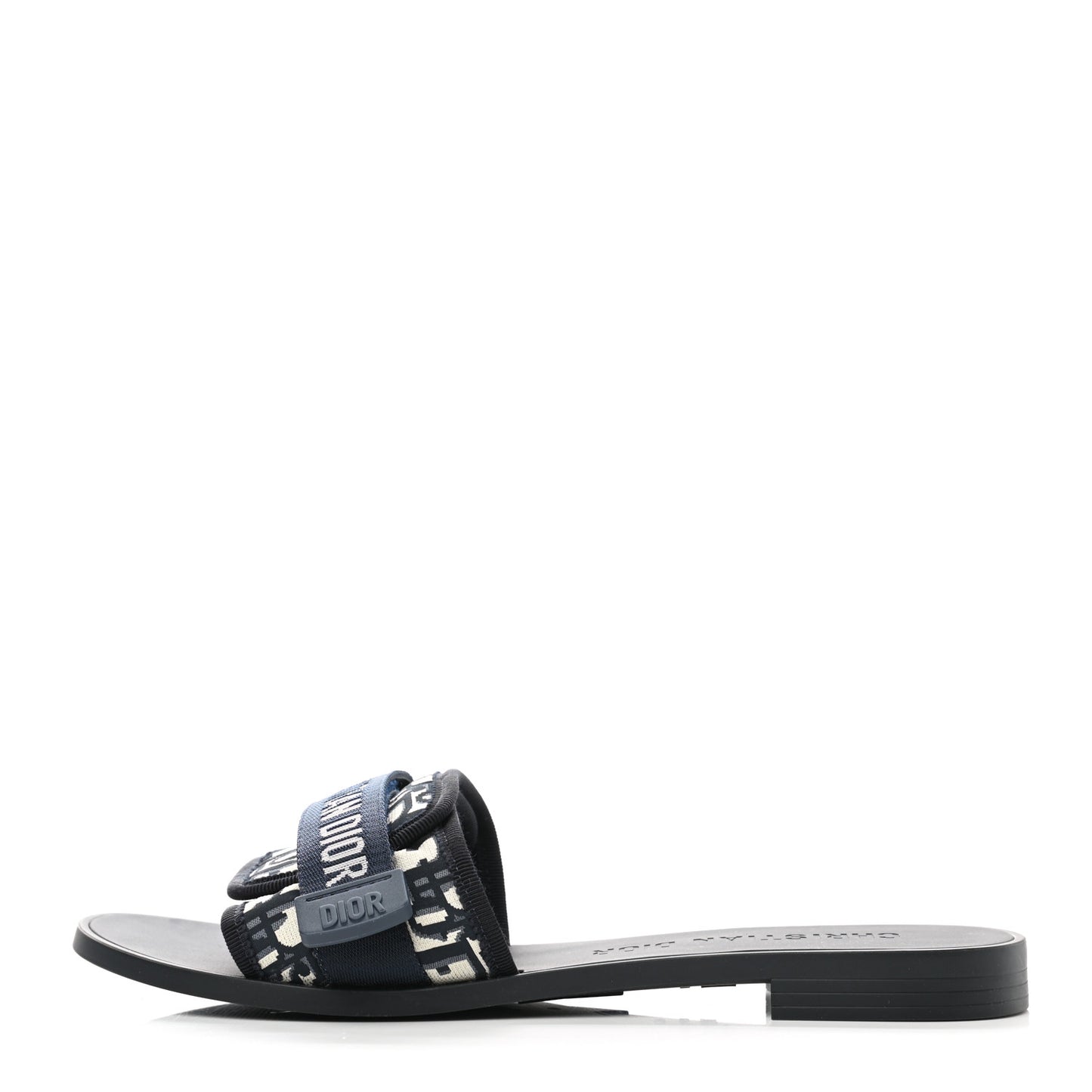 Nylon Oblique Dio(r)evolution Slide Sandals 40 Deep Blue