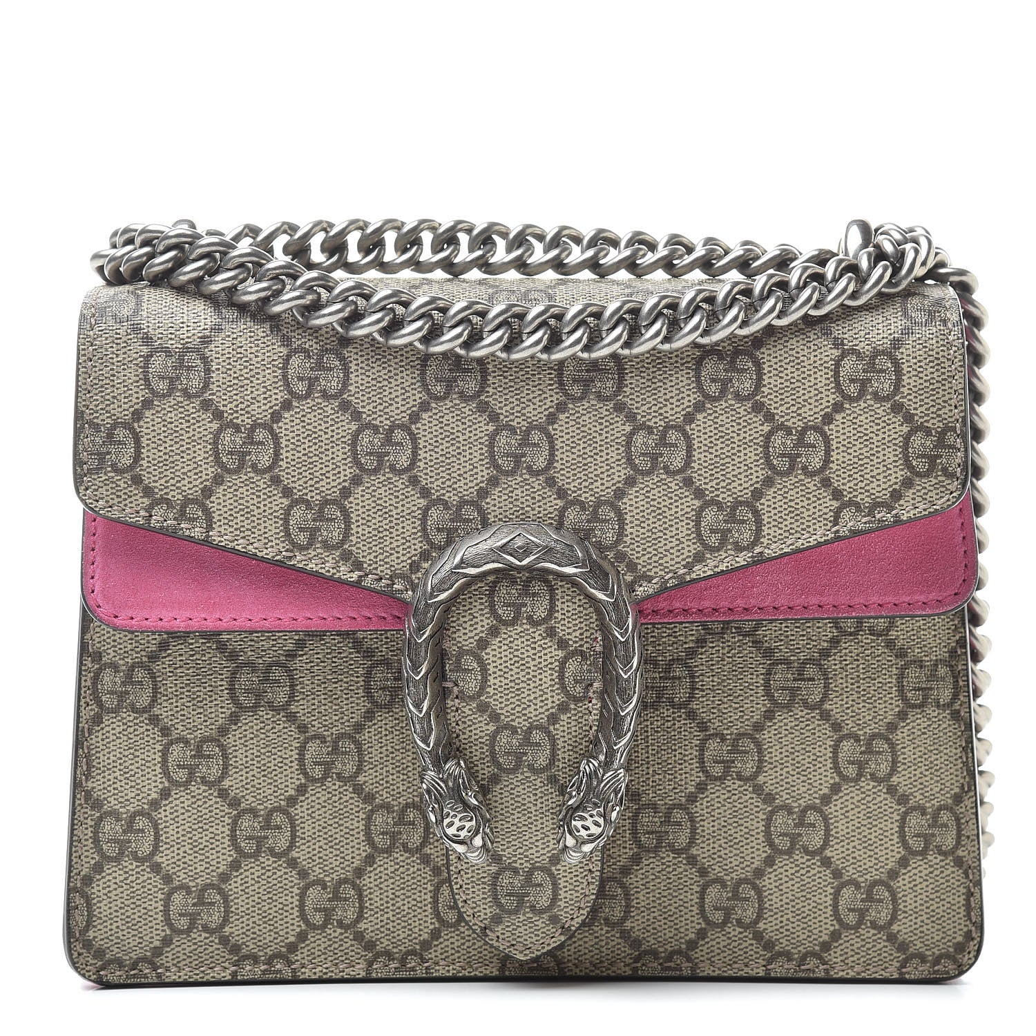 Gucci GG Supreme Monogram Mini Dionysus Shoulder Bag Pink 1 of 14