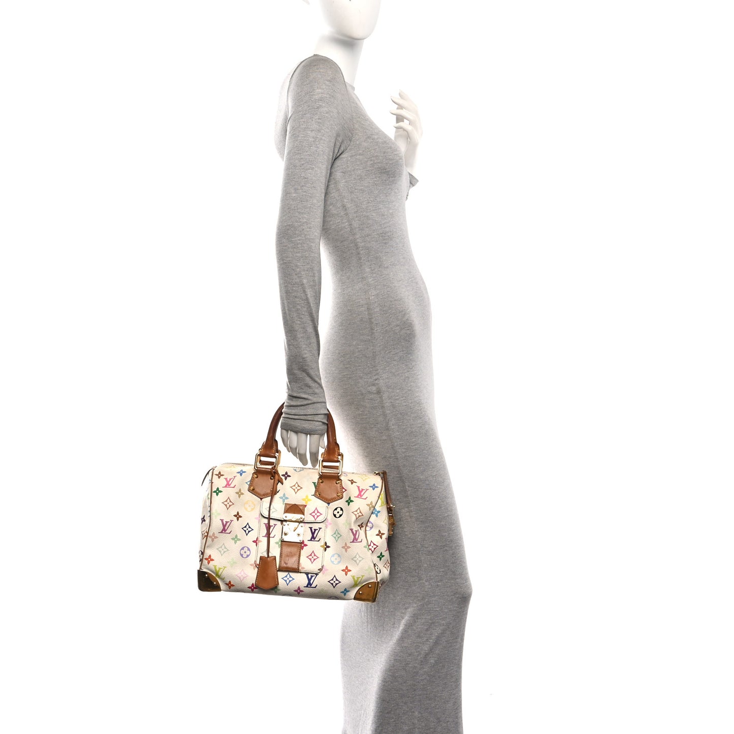 Monogram Multicolor Speedy 30 White
