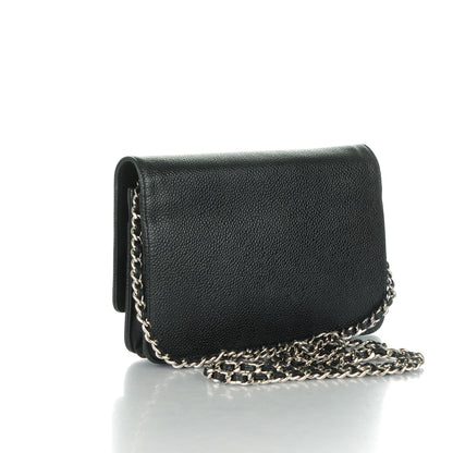 Chanel Caviar Timeless CC Wallet On Chain WOC Black 3 of 8